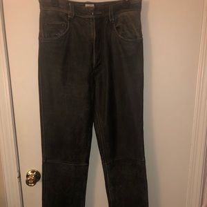 Wilson Grey Leather Pants